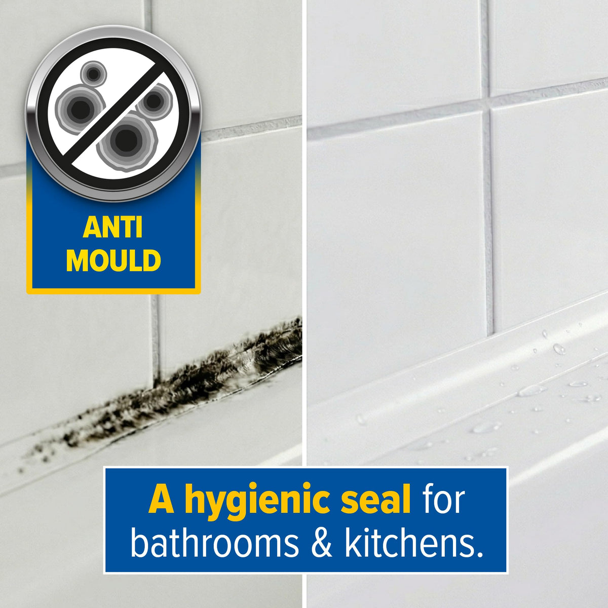 Dryzone Silicone Sealant White Anti Mould 310ml - Premium Sanitary-Grade