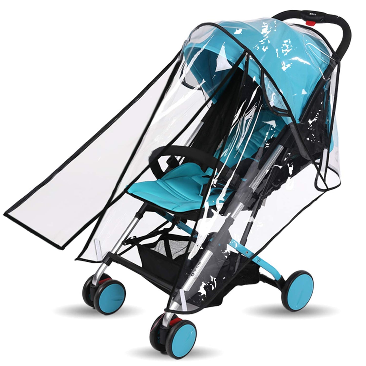 Pushchair Rain Cover Pram Wind Snow Cover Buggy Stroller Weather Shield Travel Accessories Universal Size Protect from Rain Cold Dust Water Clear EVA Plastic (Large)
