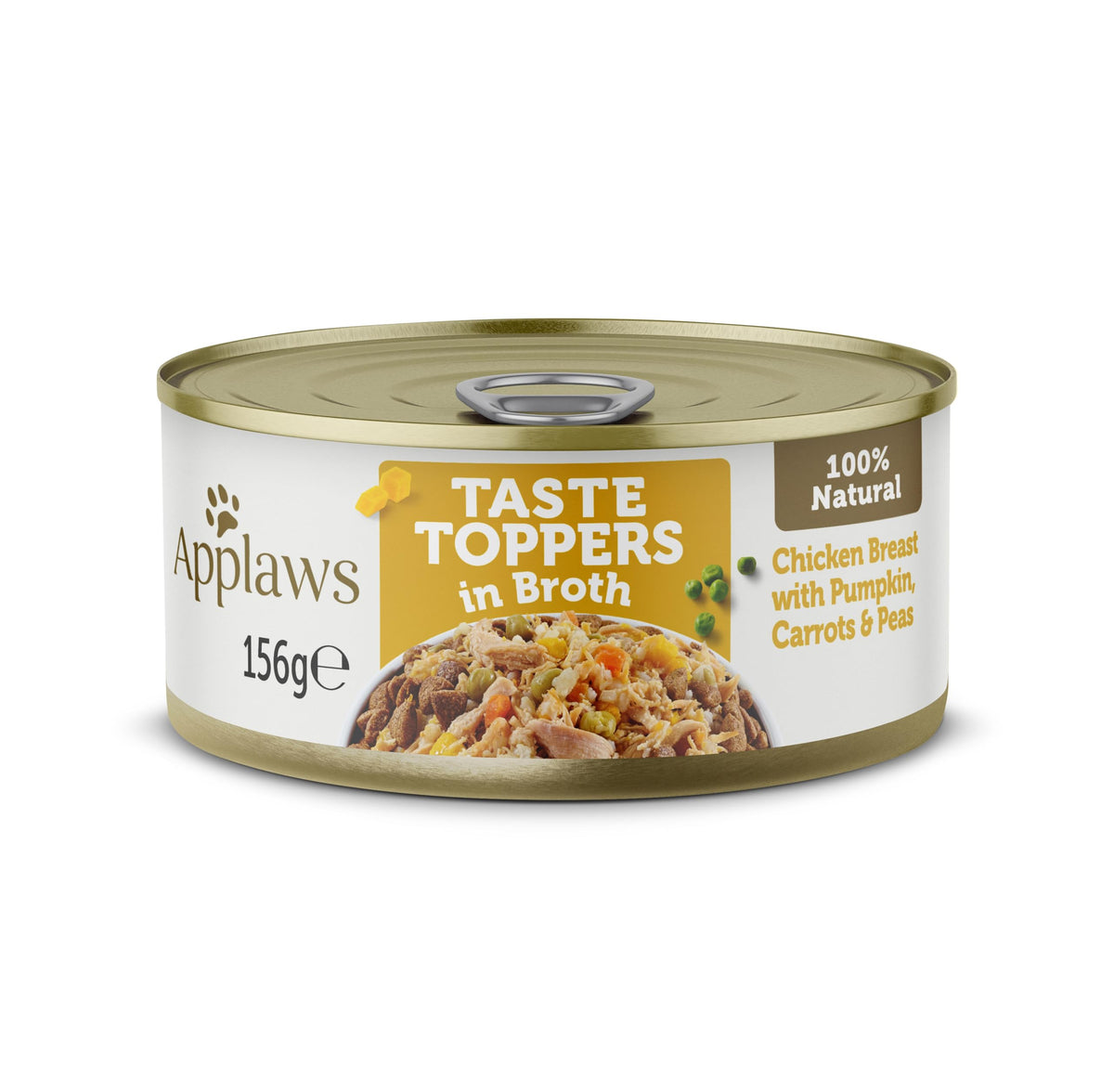 Applaws Natural Wet Dog Food Topper, Chicken Selection in Broth, 8x156g Tin