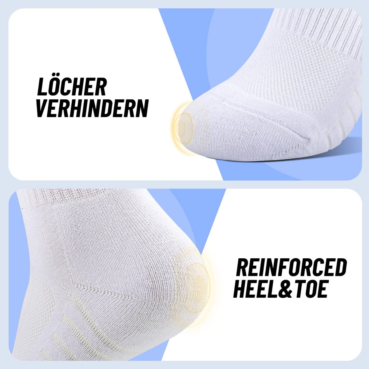 6/12 Pairs Cushioned Sports Socks for Men Women Cotton Crew Socks