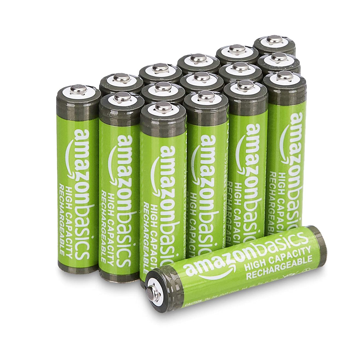 Amazon Basics 8-Pack Rechargeable AAA NiMH High-Capacity Batteries, 850 mAh, 1.2V, Recharge up to 500x Times, Pre-Charged