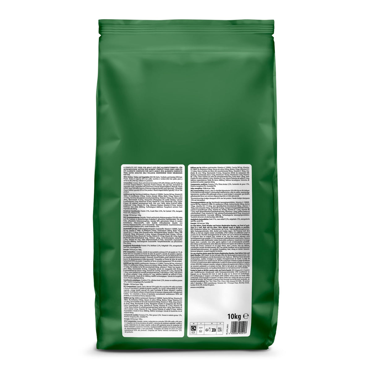 by Amazon - Complete Dry Cat Food with Salmon, Tuna and Vegetables, 2 pack of 3kg