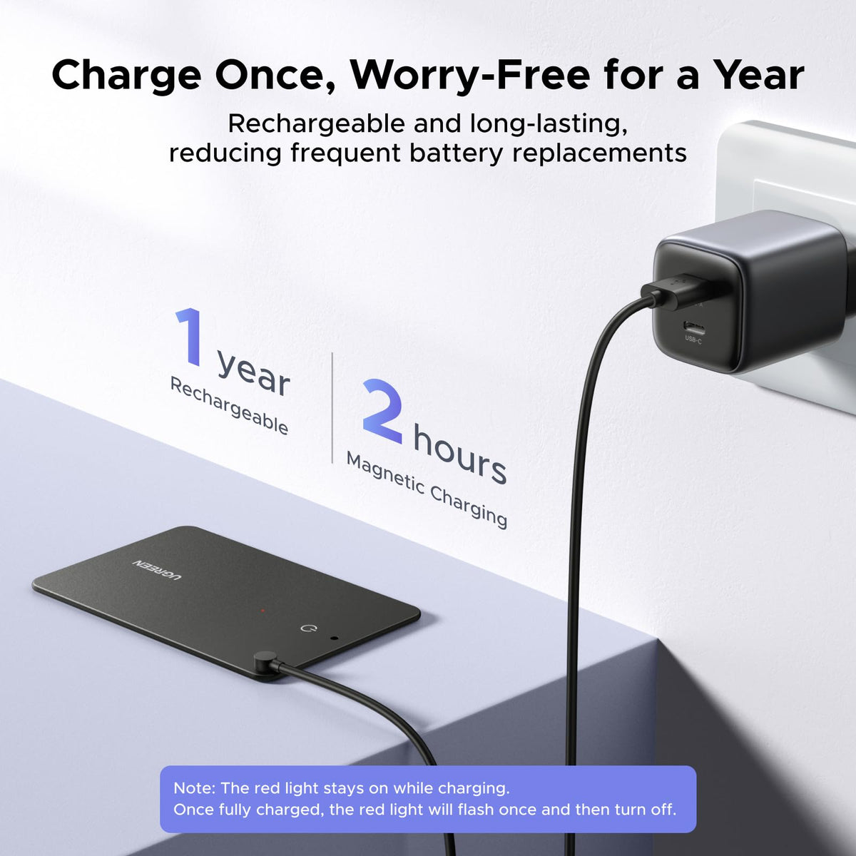 UGREEN FineTrack Slim Wallet Tracker for Apple Find My (iOS only), 1.7mm