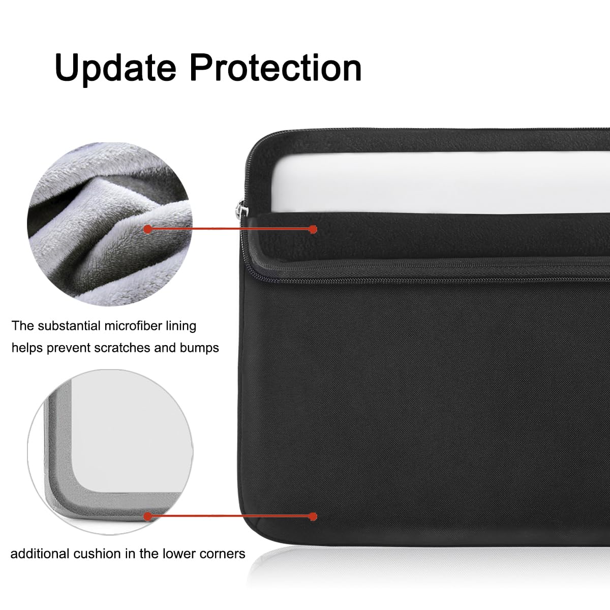 Voova 360° Protective Laptop Sleeve Case 11 11.6 12 inch, Waterproof Computer Cover Bag Compatible with Surface Pro 7 8/Laptop Go 2 3, MacBook Air 11, Chromebook, 12.5" Asus Acer Hp Tablet,Pink