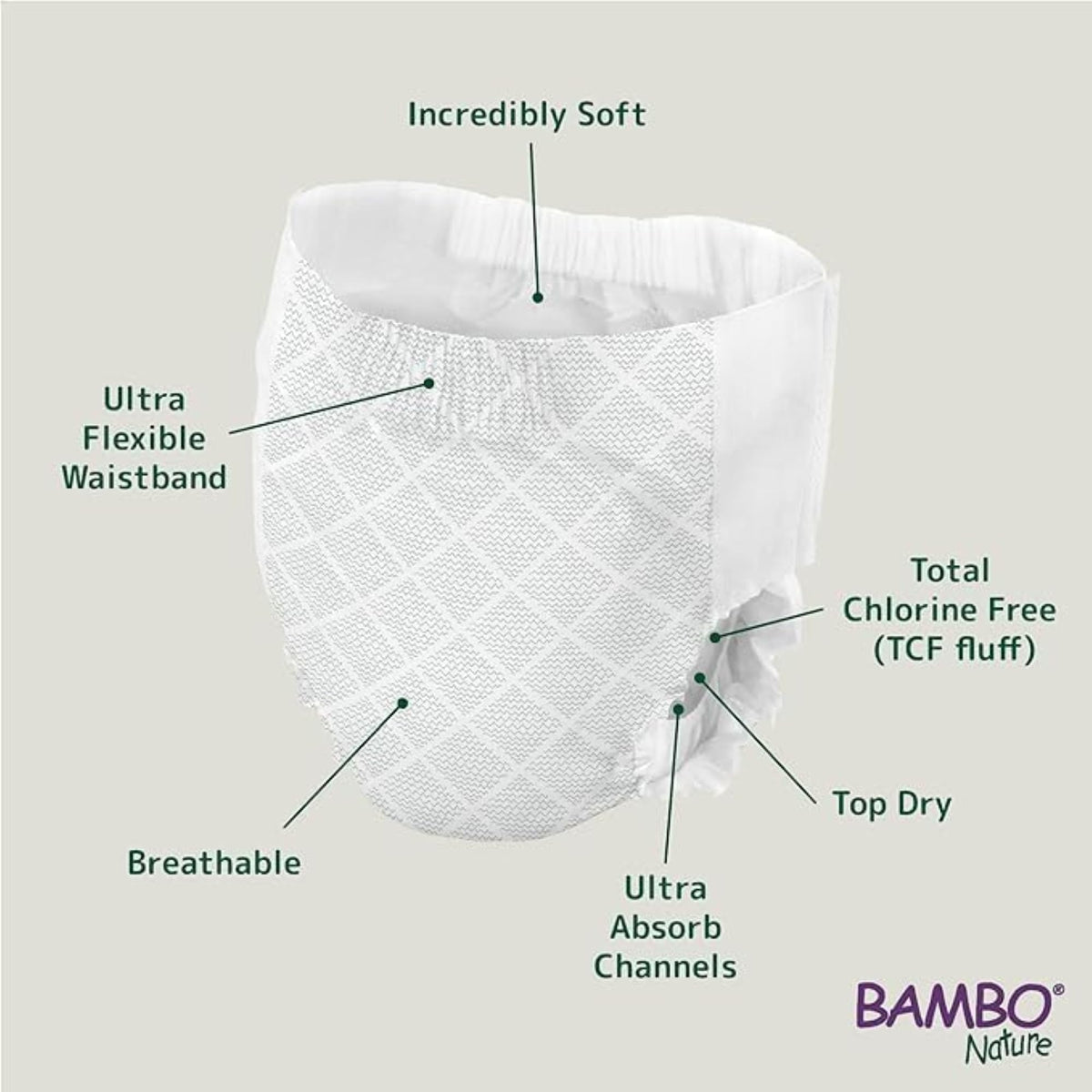 Bambo Nature Dreamy Night Pants Nappies, (Children Aged 8-15, 35-50kg), 10PK Pull Up Pants, Eco Nappies Keep Beds Dry All Night, Pull Ups Training Nappy, Secure, Comfortable, Potty Training