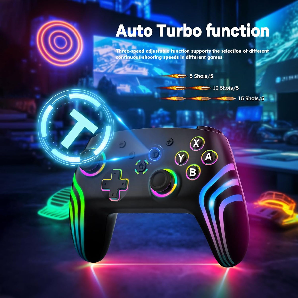 MYSTILUCK Wireless Pro Controller for Switch, Switch 2, Lite, OLED, PC