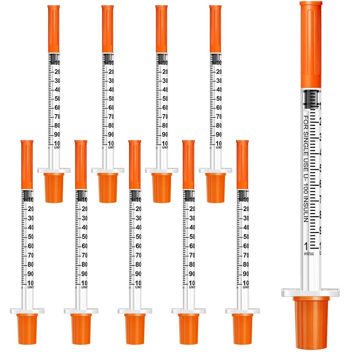 Syringes with Needle for Injections 10 Pack, 1ml 31G 8mm Single Use Injection Fine Needles, Disposable Syringe for Liquid, Individually Packaged Precision Dispensing Tools for Lab, Perfume, DIY Craft