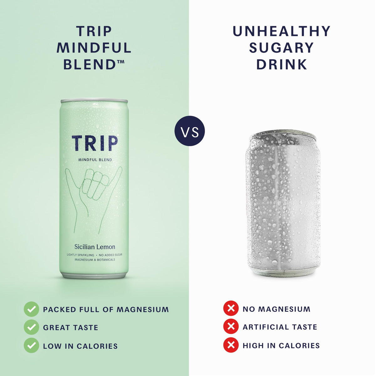 TRIP Calm Magnesium Drink, Sparkling Mocktail, Ultimate Sampler Mix, 12pack