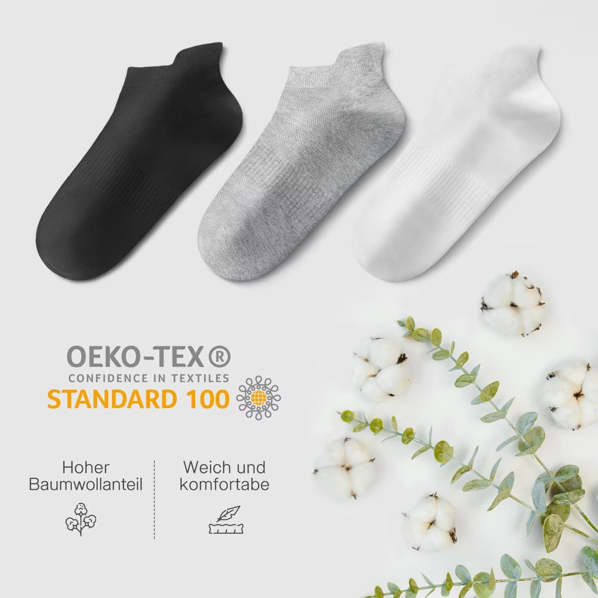 YouShow 10/20 Pairs Trainer Socks Cotton Sports Ankle Socks for Men & Women