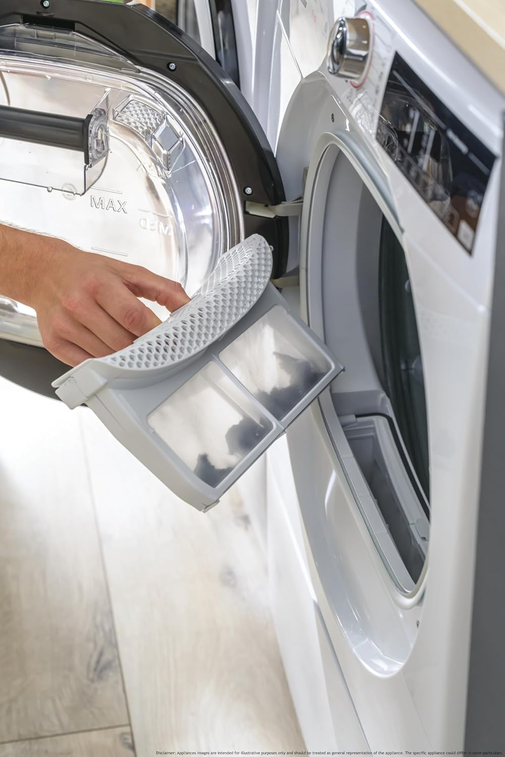 Hoover H-DRY 350 Condenser Tumble Dryer, 9kg, White, B Class