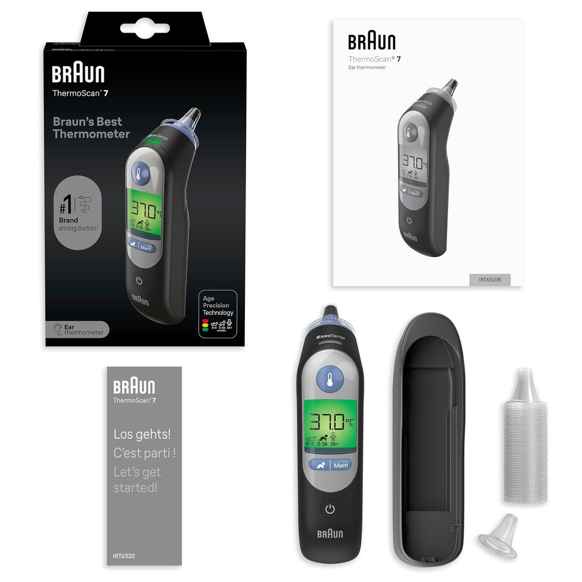 Braun ThermoScan 7 Ear thermometer | Age Precision Technology | Black