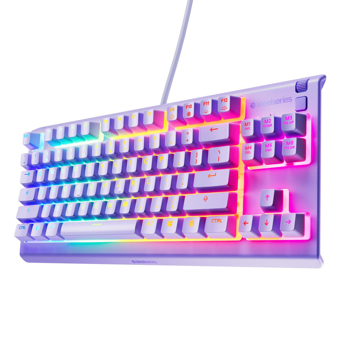 SteelSeries Apex 3 TKL Gaming Keyboard - Silent Keyboard, Tenkeyless PC Keyboard - 8-Zone RGB Illumination - IP32 Water & Dust Resistant - English QWERTY Layout, Black