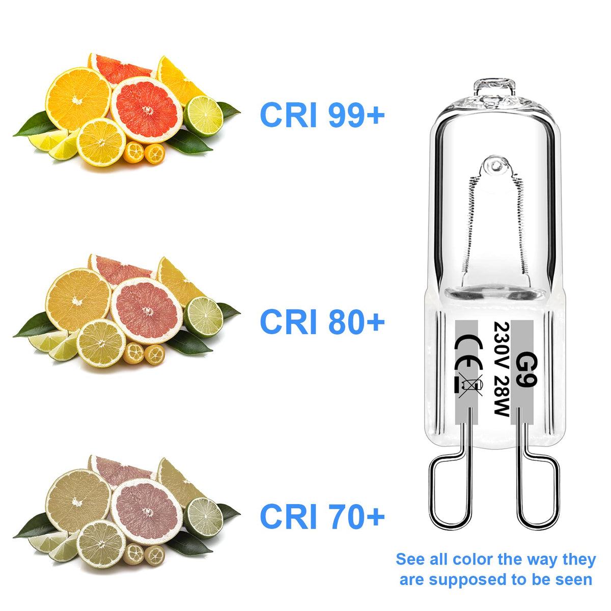 WeshLMPO G9 Halogen Bulbs 25W G9 Bulb Warm White 230V Dimmable for Oven 300 Degrees 12 Pcs