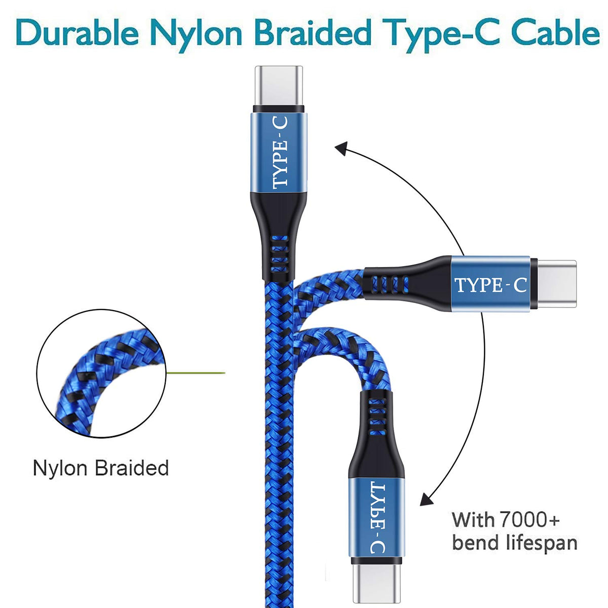 USB C Charger Cable 3M 3Pack,Extra Long USB to USB C Fast Charging Cable Braided,3A USB Type C Lead Fast Charge Compatible with Samsung Galaxy S21 S22 Plus S23 S20 S10,A54 A21s A20e,Xperia,PS5,Switch