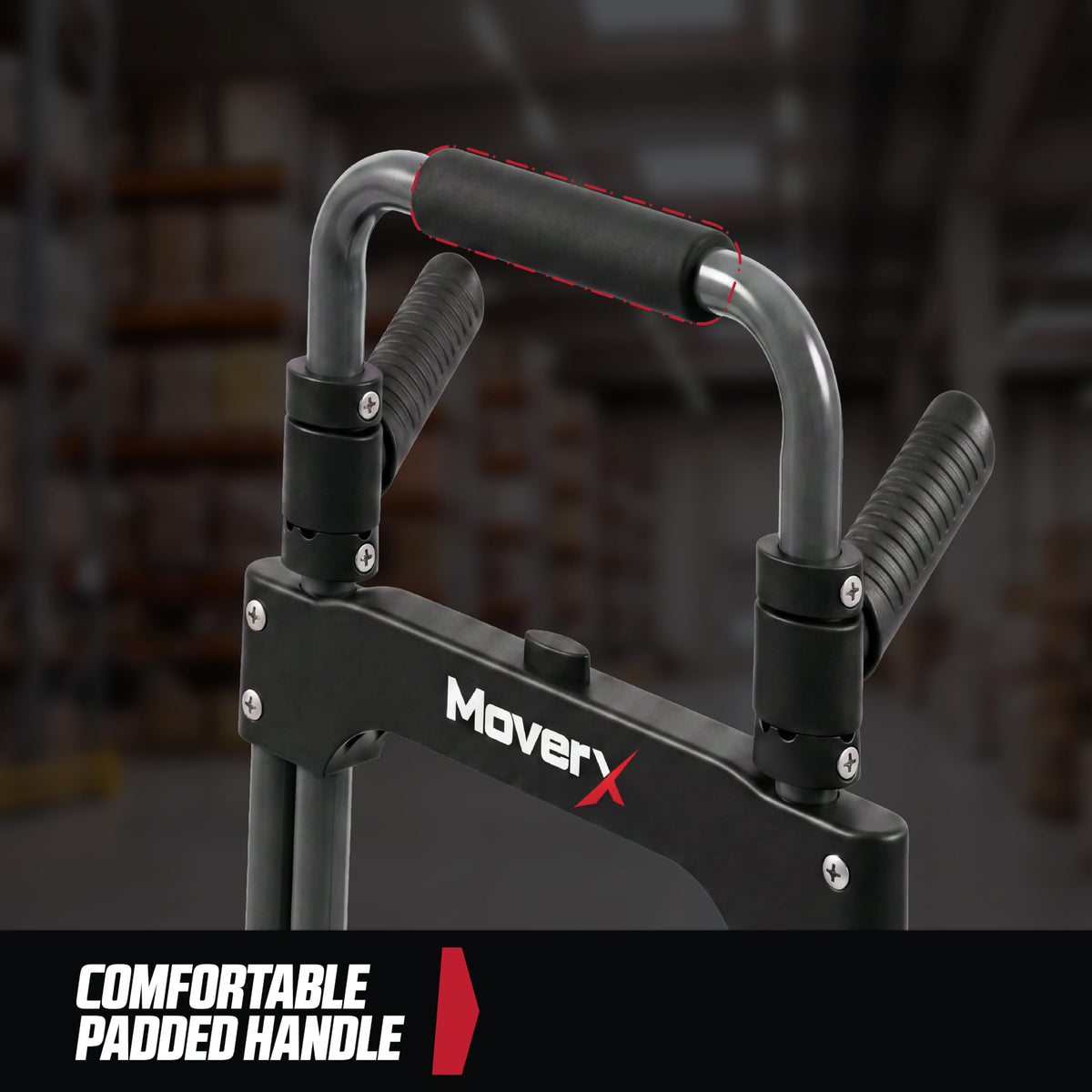 MoverX Folding Hand Truck Aluminium, Heavy Duty Hand Truck Foldable Trolley on Wheels, Multi Purpose Sack Truck Moving Trolley, 80kg