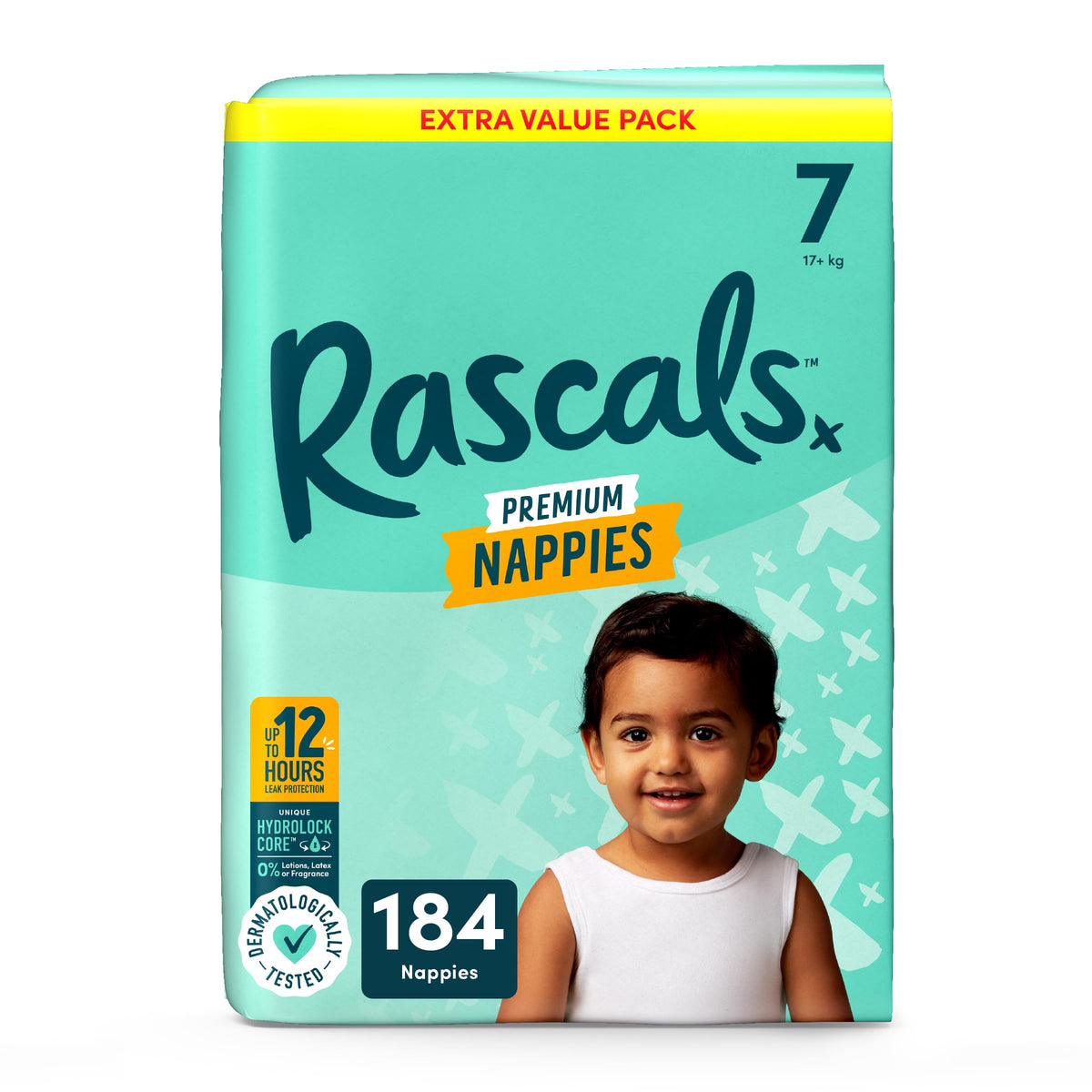 Rascals Premium Nappies Size 3, 296 Count, Feather-Soft