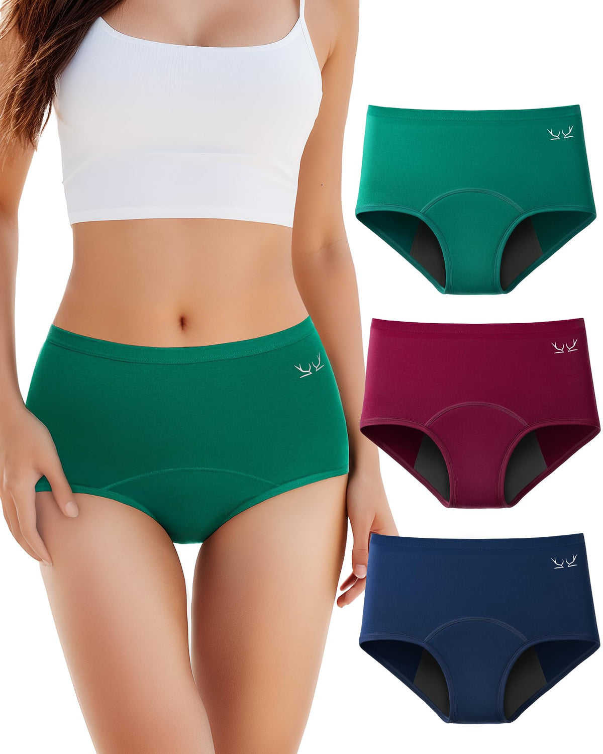 TANSTC Period Pants for Women, Heavy Flow Leakproof Menstrual Knickers