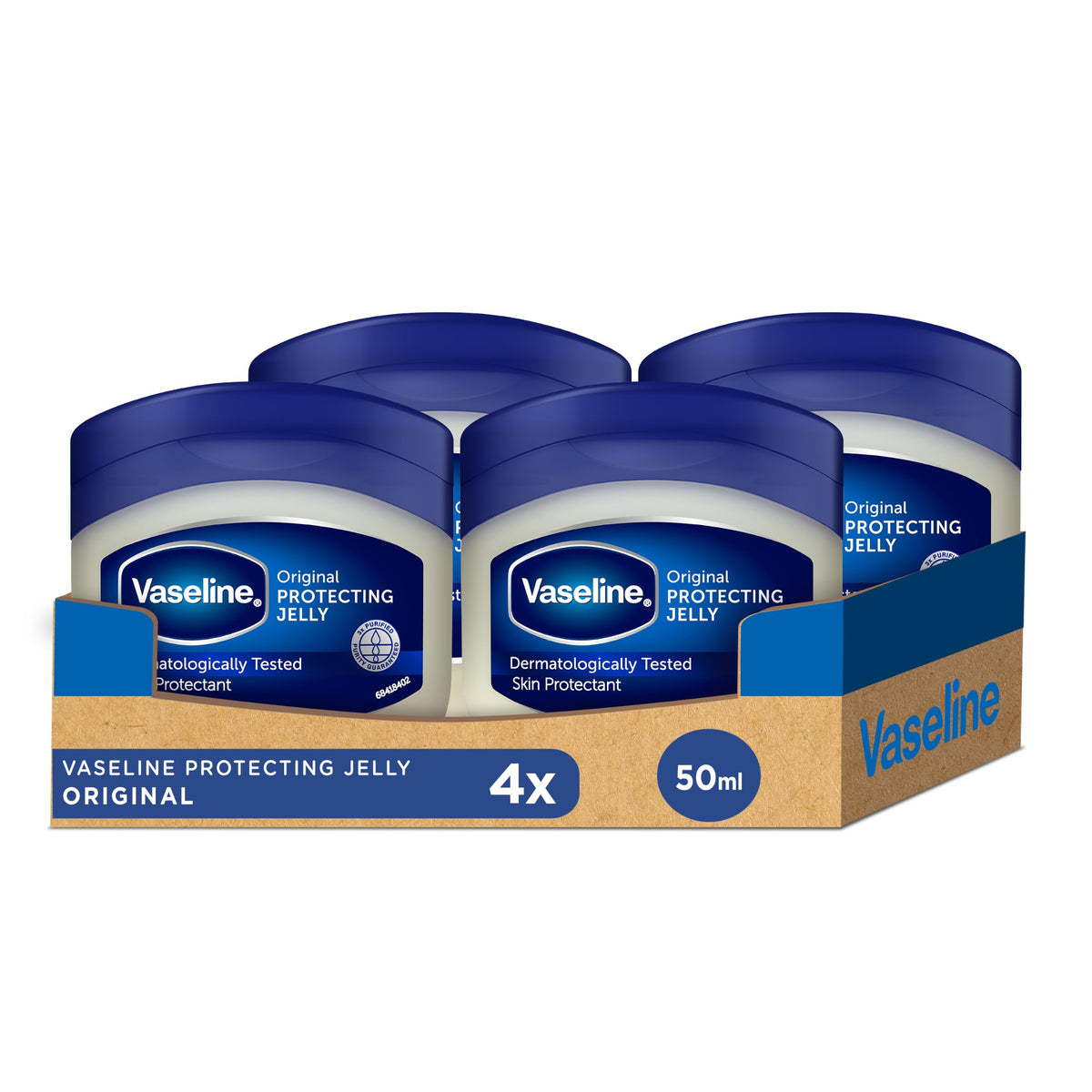 Vaseline Original Pure Petroleum Jelly, 50ml, 100746803 (Pack of 2)