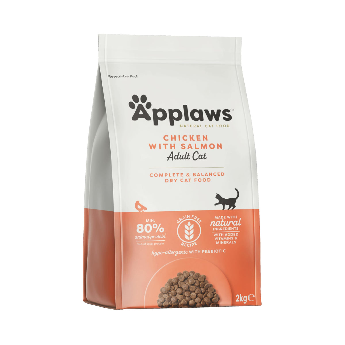 Applaws Complete and Grain Free Dry Kitten Food, Kitten Chicken for all Cats, 2 kg Bag (Pack of 3)