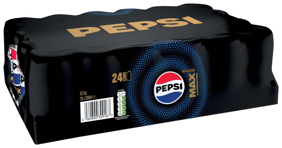 Pepsi Max Caffeine Free Cola | 330ml Can | 24 Pack