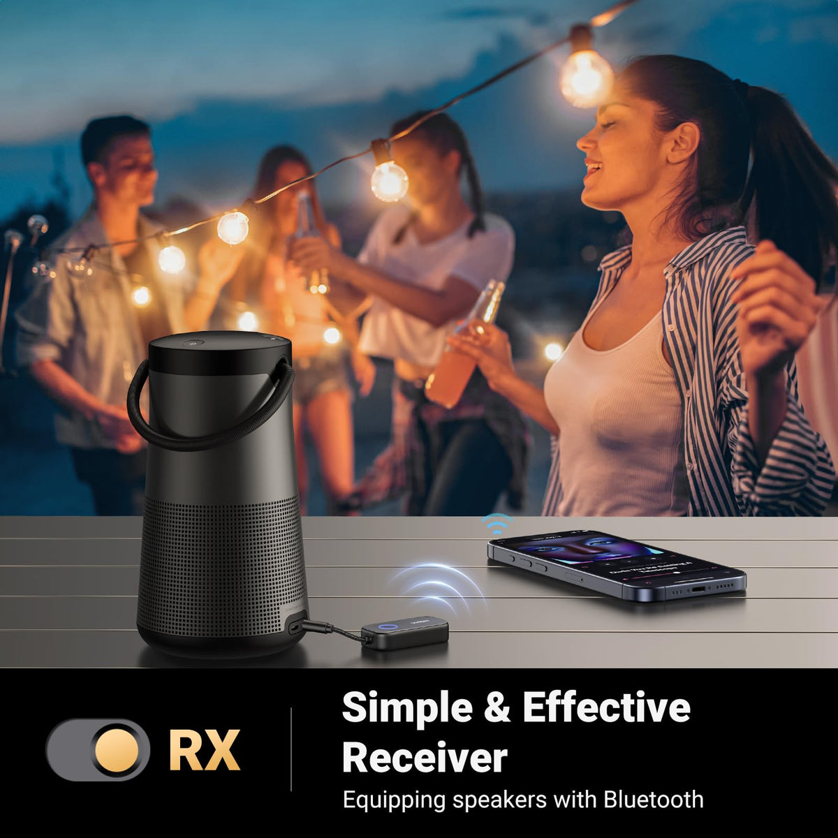 UGREEN Bluetooth 6.0 Transmitter Receiver, 2-in-1 Aux Wireless Adapter, 18H