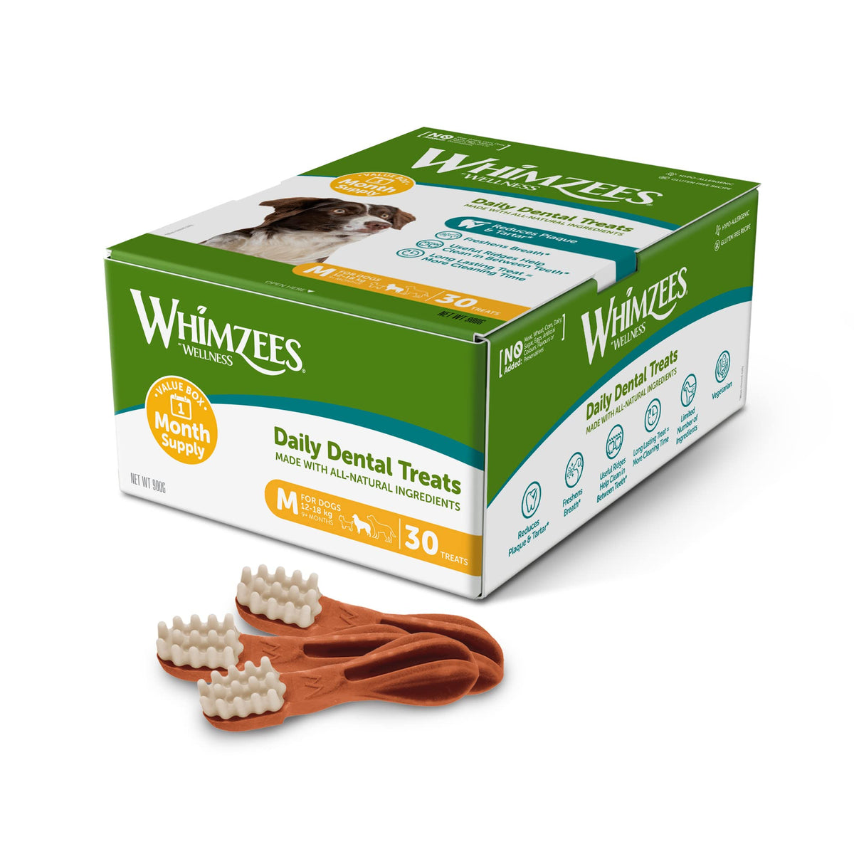 WHIMZEES Toothbrush S, Month Box, 30 Pieces – Size S