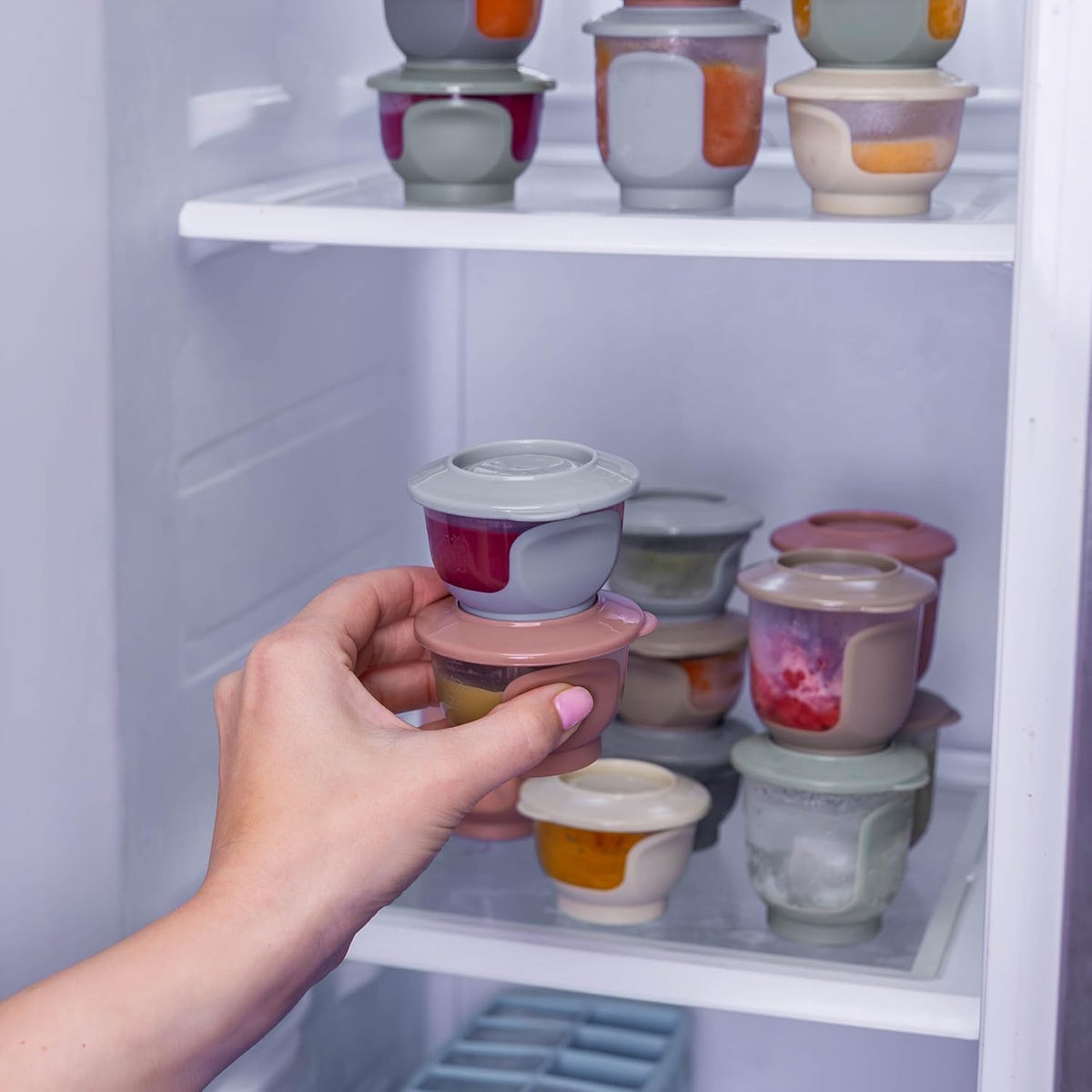Vital Baby Store & Wean Baby Food Pots 60ml, 6 Pack | Leakproof, Stackable