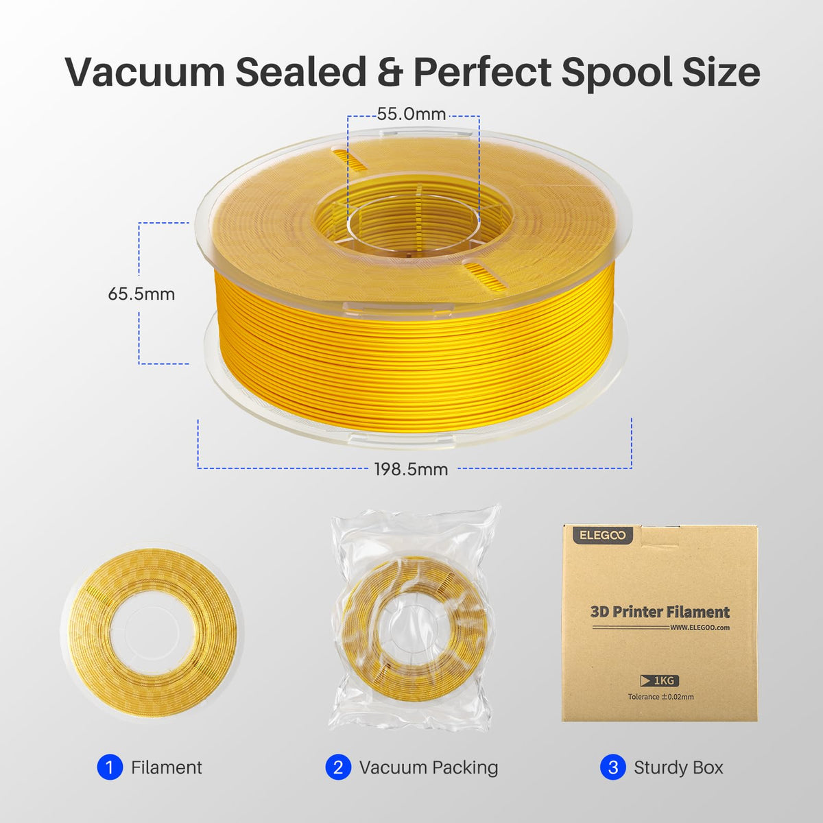 ELEGOO Silk PLA Filament 1.75mm Blue Purple 1KG, Shiny Dual Colours 3D Filament Dimensional Accuracy +/- 0.05mm, 1kg Spool(2.2lbs) Fits for Most FDM 3D Printers