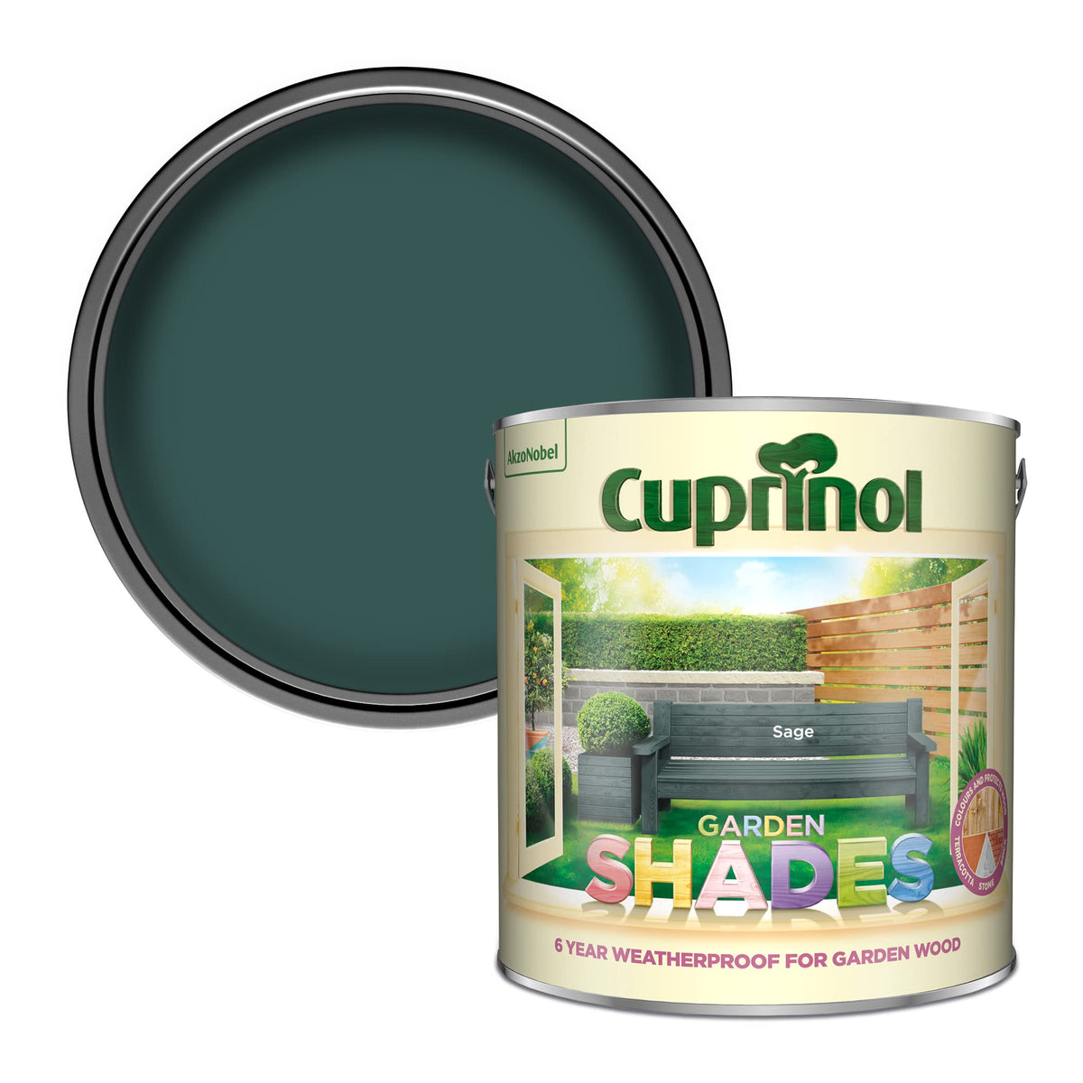 Cuprinol Garden Shades Exterior Woodcare, Country Cream, 1 Litre