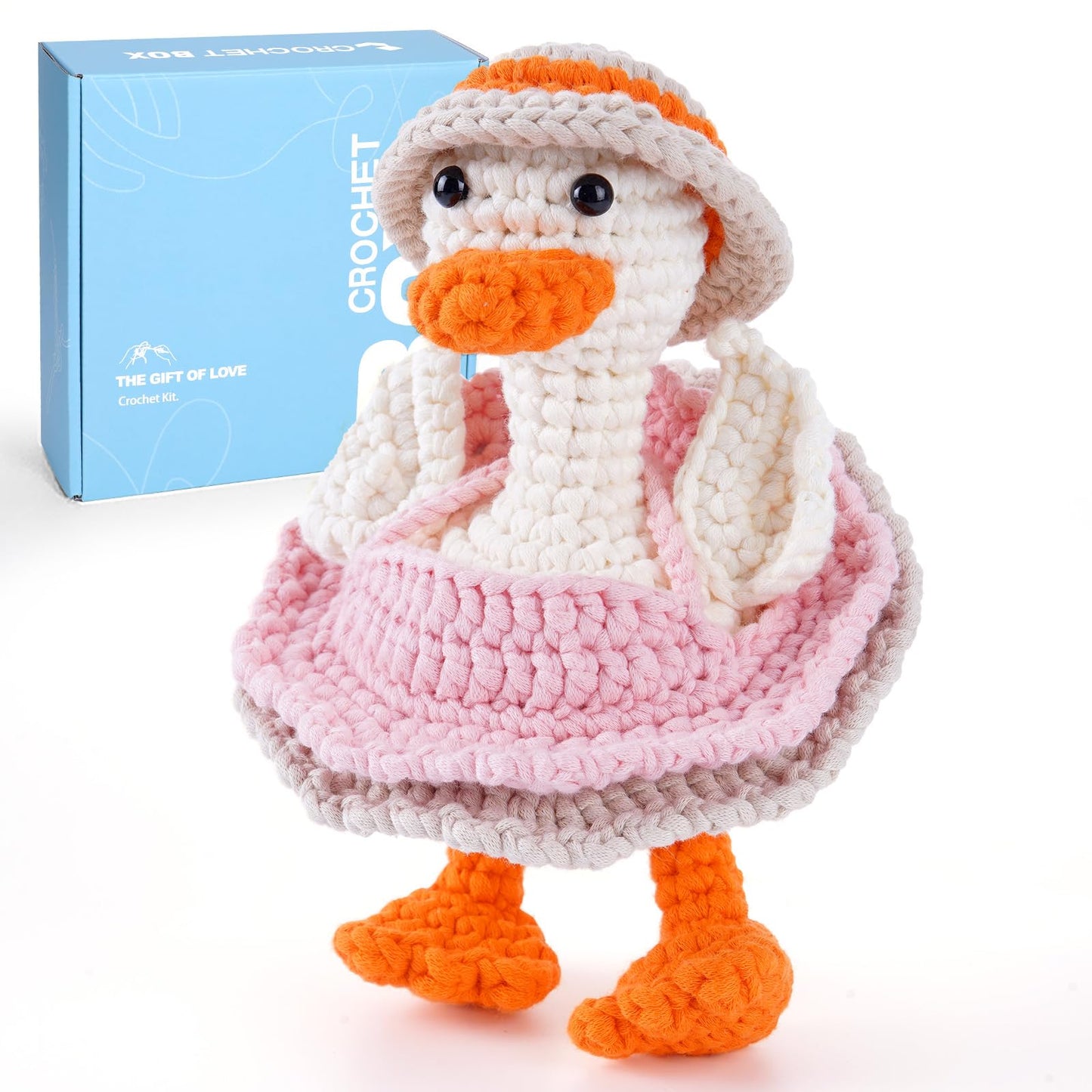 CROCHET BOX Complete Crochet Kit for Beginners - Highland Cow Crochet Kit, Include Video Tutorial, Instruction, Soft Yarn, Birthday Gift for Adults.