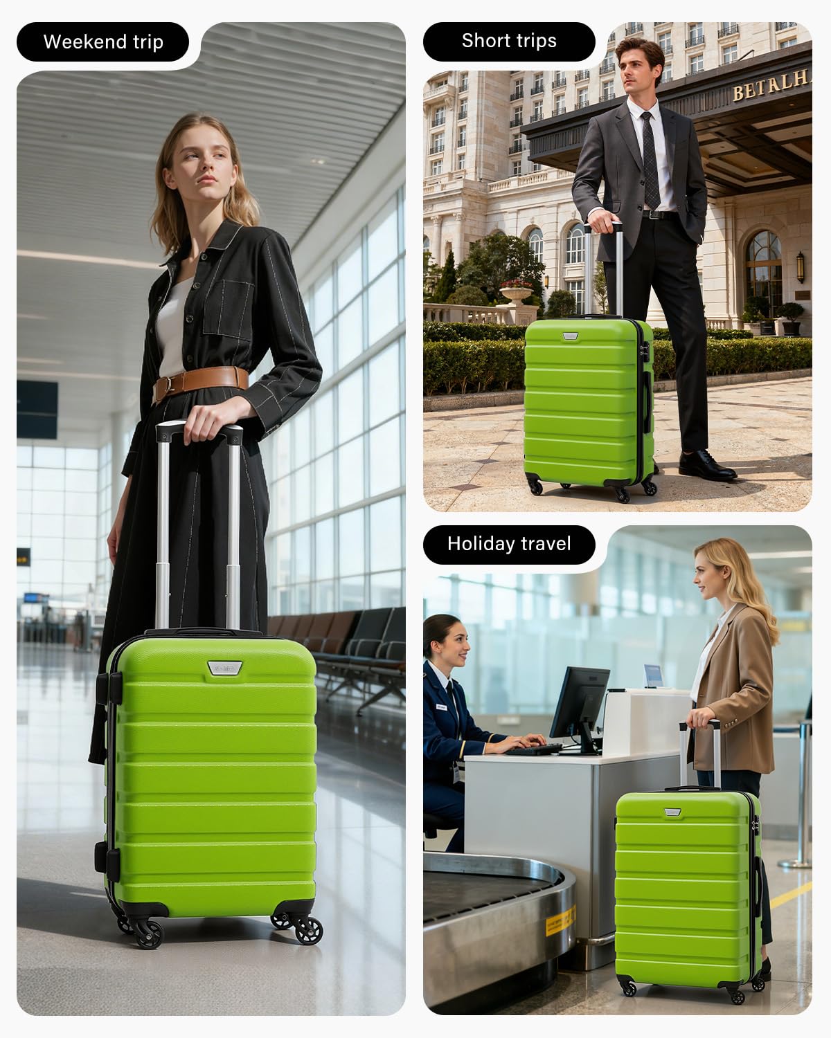 COOLIFE 28 Inch Large Suitcase, ABS+PC, Lightweight Hard Shell Luggage