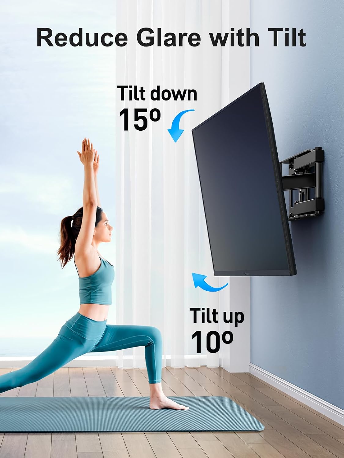 PERLESMITH TV Wall Bracket, for 26-60 Inch Television up to 40 kg