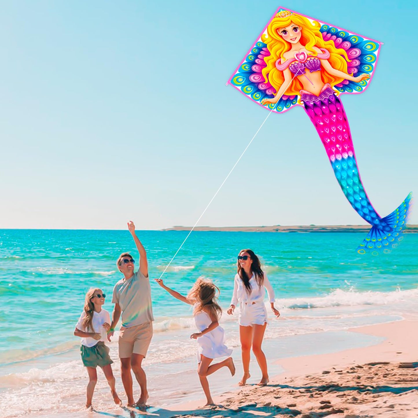 YongnKids Huge Kite Kids Easy to Fly for Ages 4-8 Children and Adults|Beginners, with 328ft String & Spool, Gift Packaging, Outdoor Games Flying Toys