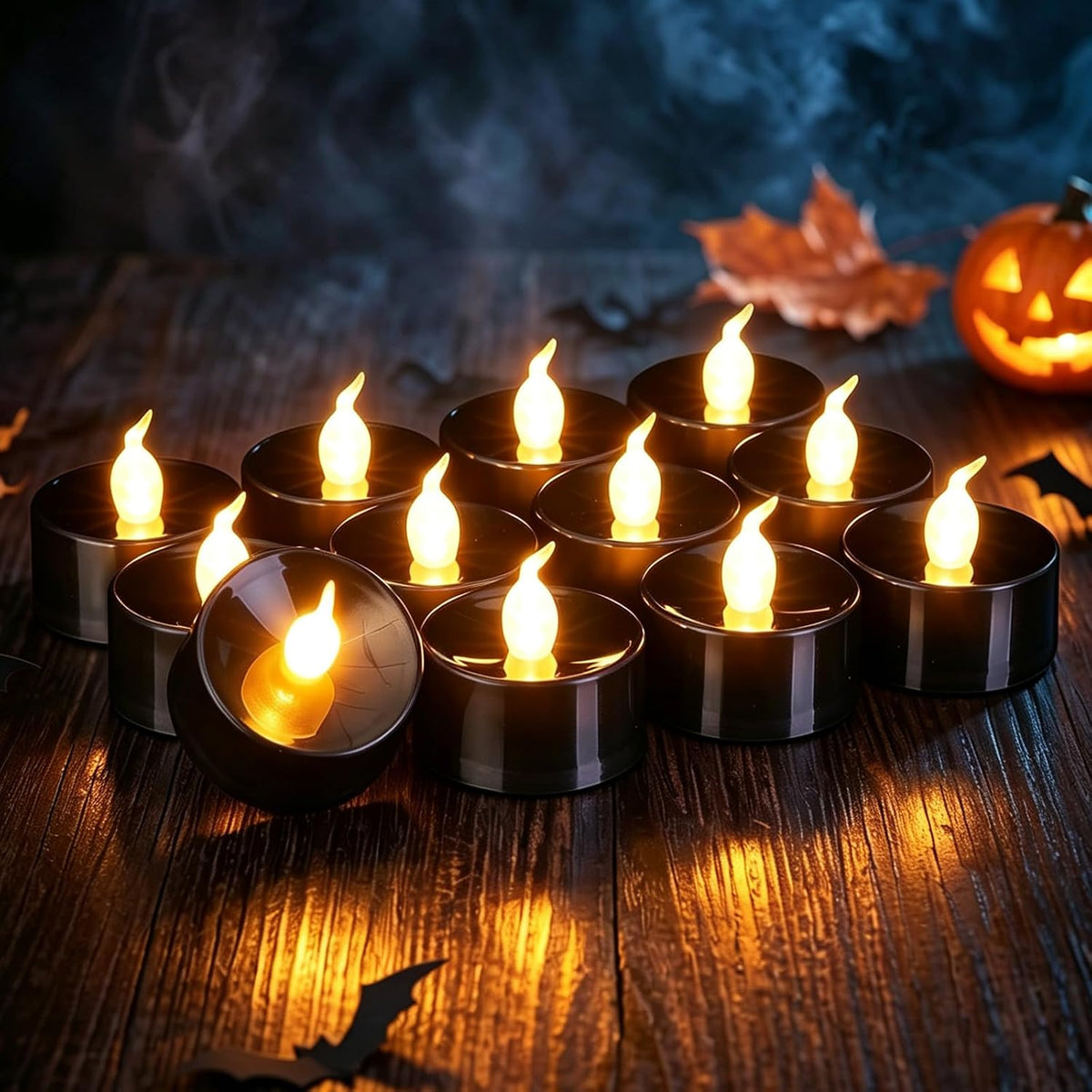 Homemory Led Battery Operated Tea Lights, Fake Electric Flickering Candles