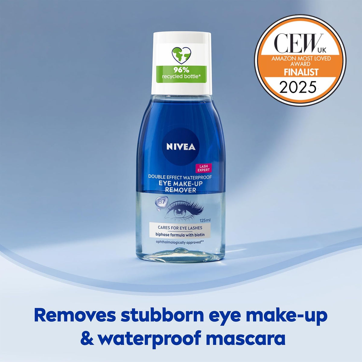 NIVEA Double Effect Waterproof Eye Make-Up Remover, 125 ml