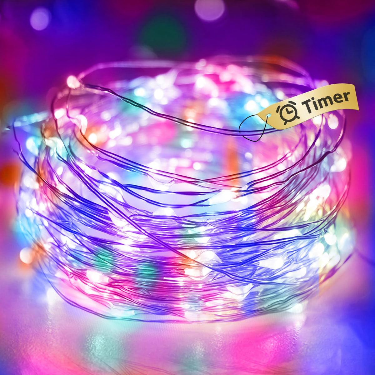 litogo Halloween Orange Fairy Lights Battery Operated with Timer, 3M 30 LED