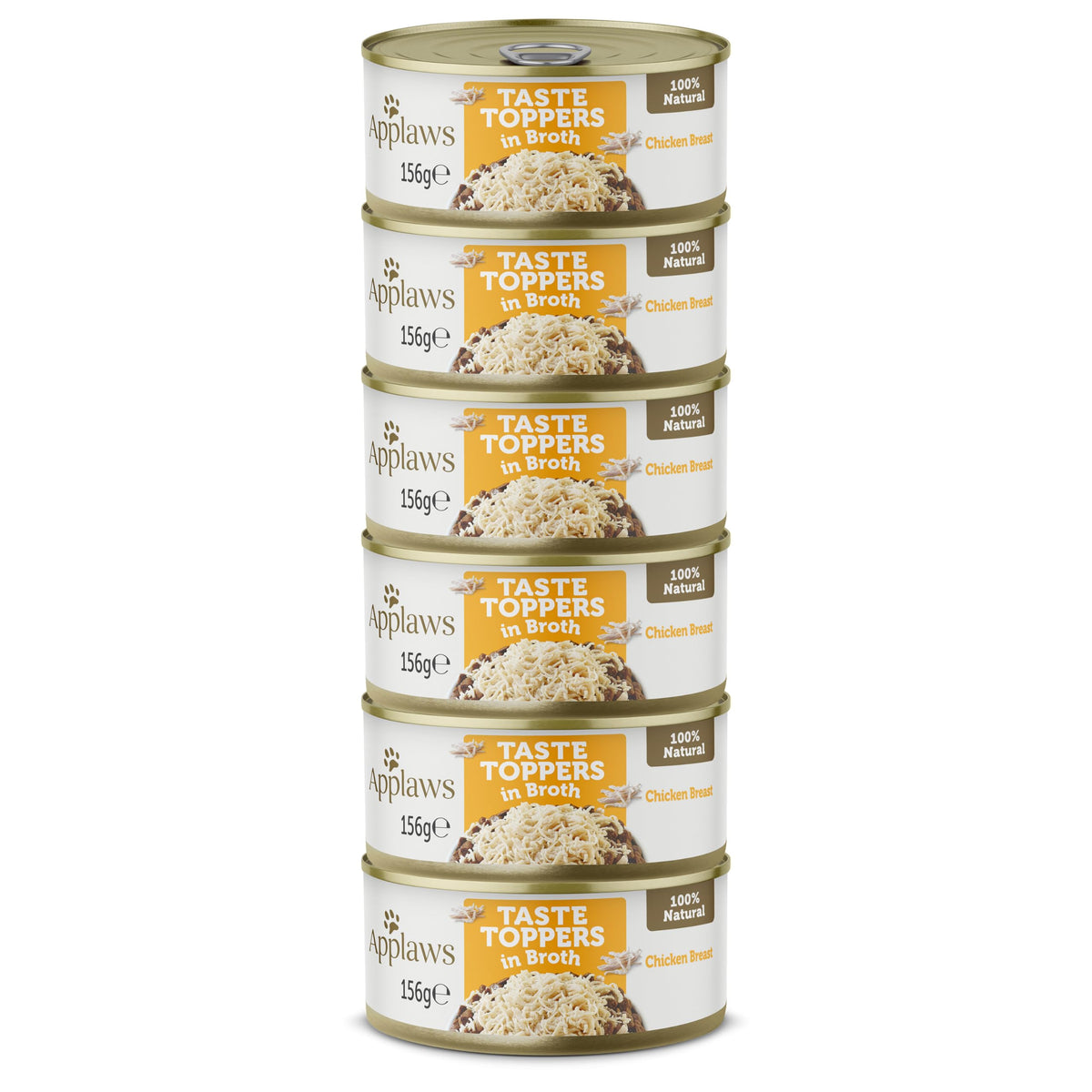 Applaws Natural Wet Dog Food Topper, Chicken Selection in Broth, 8x156g Tin