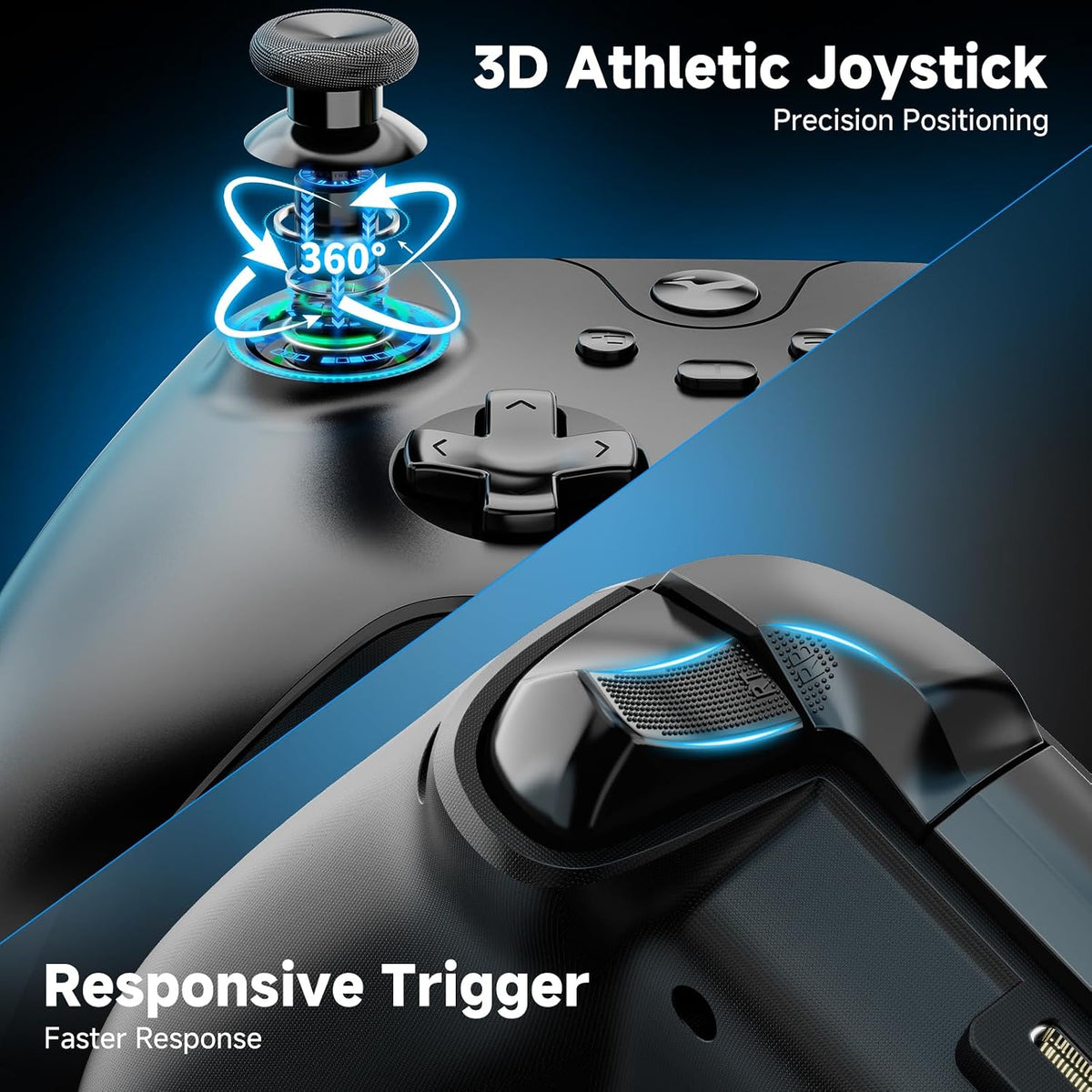 YCCTEAM Wired Controller for Xbox One, Wired Xbox one USB Gamepad Controller Compatible with Xbox One/S/X/PC Windows 10/11 with 3.5mm Headset Audio Jack (black)