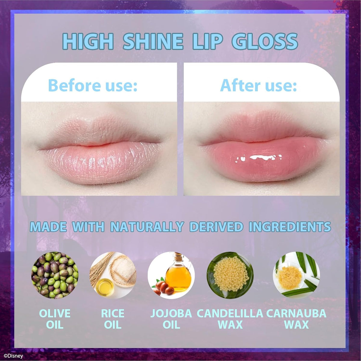 Disney Frozen Kids Lip Gloss and Nail Polish Set Kids Makeup Set Age 3+