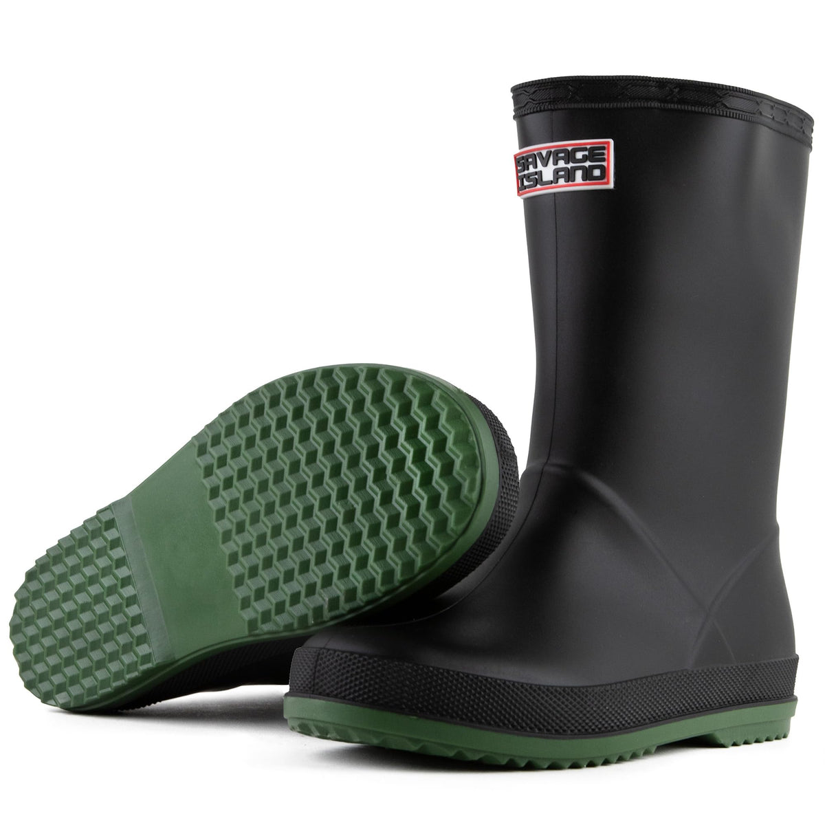 Savage Island Kids Wellies Boys & Girls Waterproof Wellington Boots - Toddler & Children’s Rain Boots - Unisex Welly Shoes