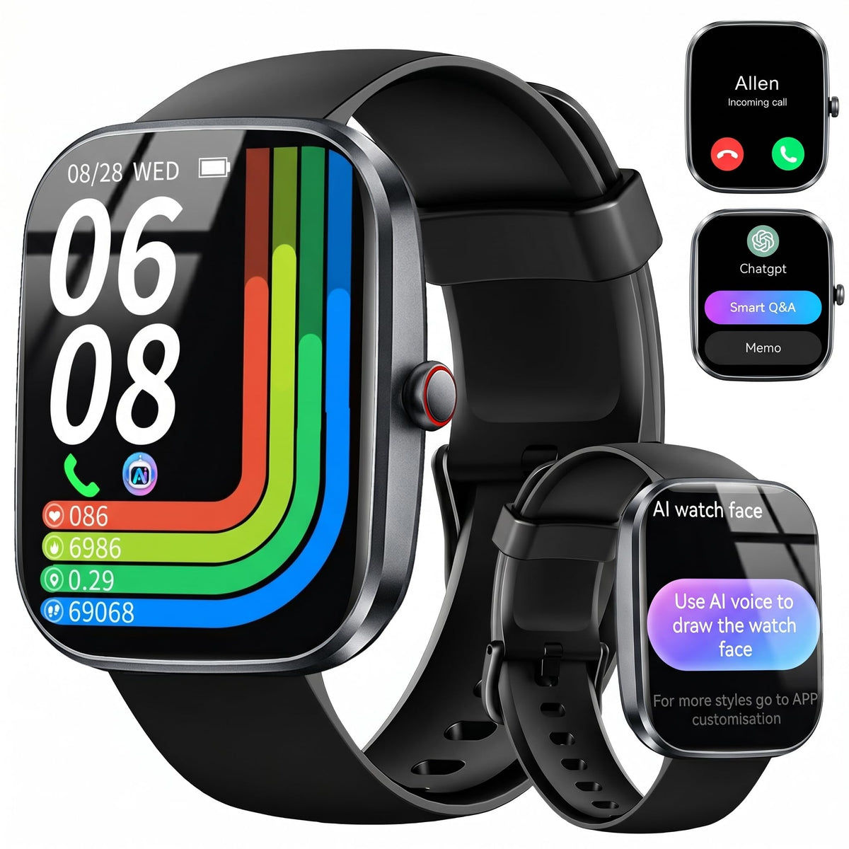 Motast Smart Watch, Fitness Tracker 1.69'' HD for Men Women, Step Counter