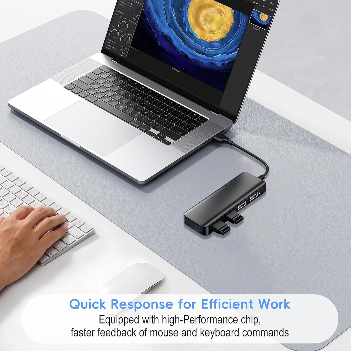USB Expander Hub Splitter 4 Ports Adapter Dock Cord Ultra-Slim,Multi USB Cable Lead for PC,Laptop,NoteBook,MacBook,Desktop,ChromeBook,Surface Pro,Flash Drives,Mobile HDD Under £4