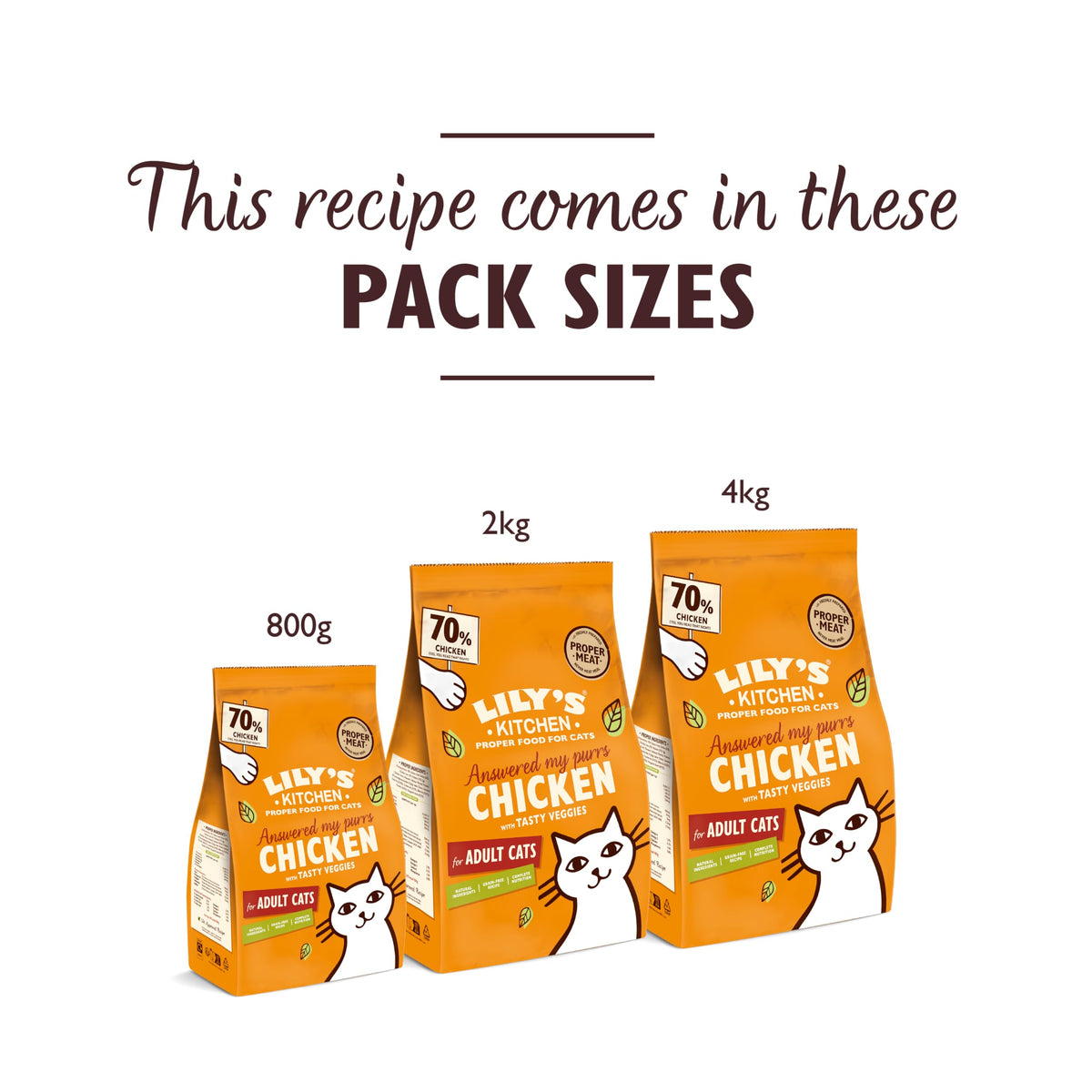 Lily’s Kitchen Chicken with Veggies, Complete, Adult Cat Dry Food (2kg), With Natural Ingredients, Grain-Free Recipe, Balanced Nutrition, Proper Kibble, Dry Cat Food Chicken