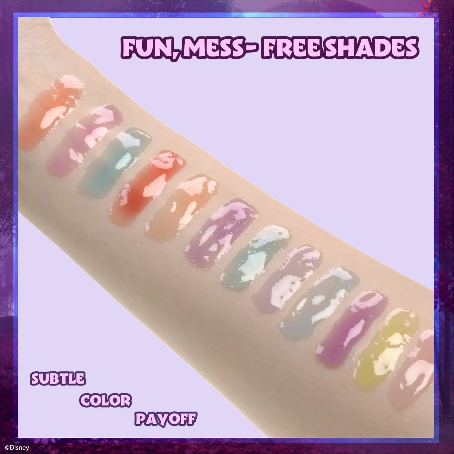 Disney Princess 12 Piece Plant Based Lip Gloss, Girls Party Favours, First Makeup Set for Girl, Perfect for Parties, Sleepovers and Birthday Gifts, Ages 3+, by Townley Girl