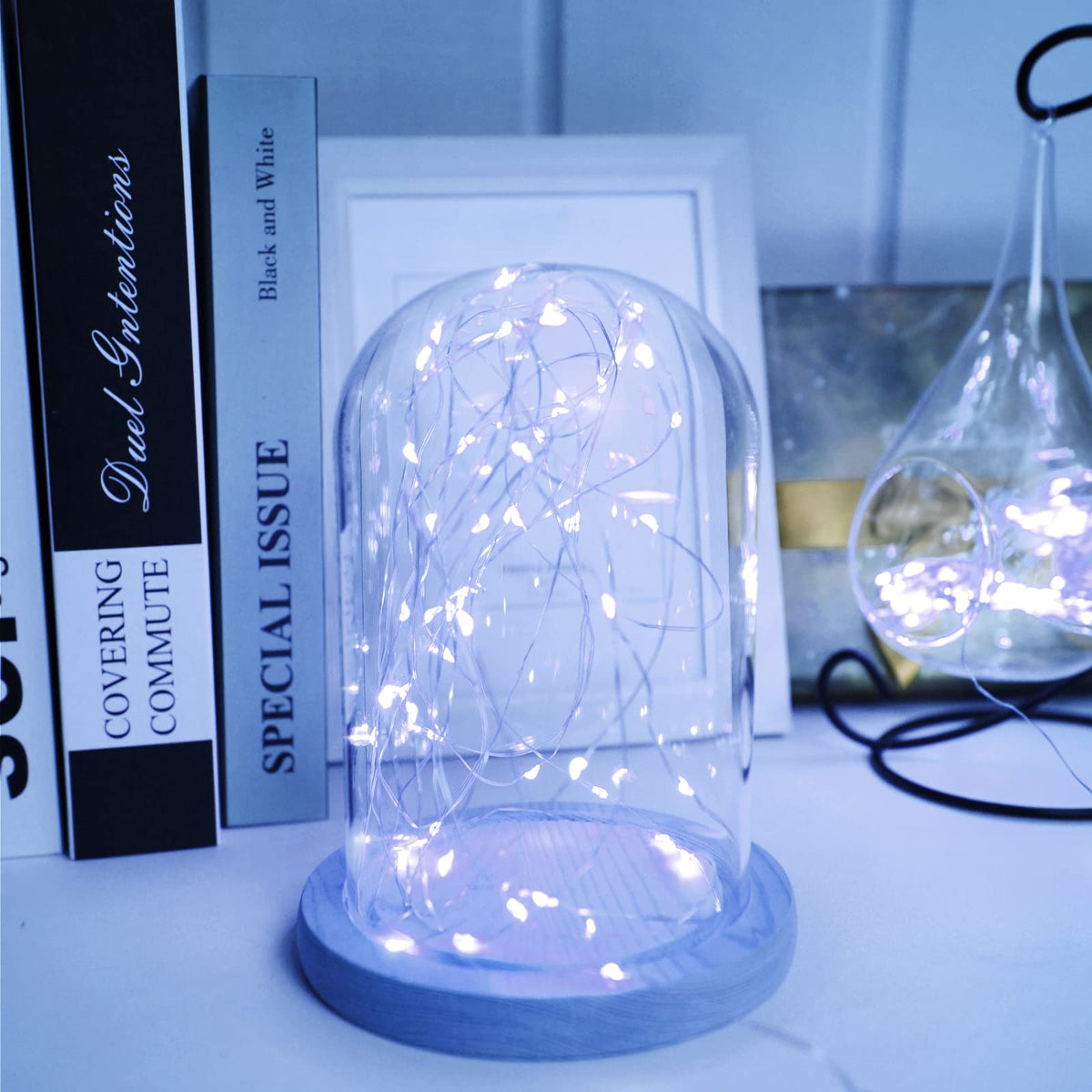cshare Halloween Decoration Lights,Orange Fairy Lights, 3m 9.8ft 30 LED Halloween Decor String Lights Micro Silver Wire Battery Operated for Autumn Door Window Party Fall Decor.