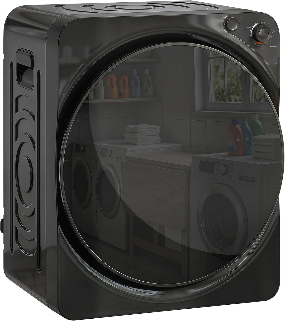 HOMCOM Vented Tumble Dryer, 5kg Wet Laundry/3kg Dry Capacity, 1000W, Black