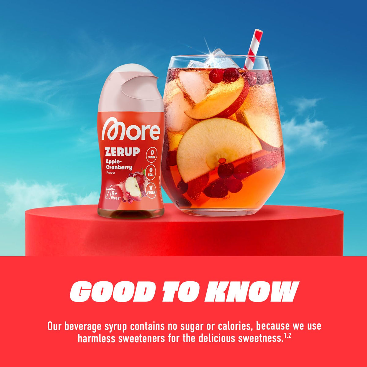 MORE Zerup, Zero Calorie Syrup with Real Fruit Extracts, Peach Iced Tea