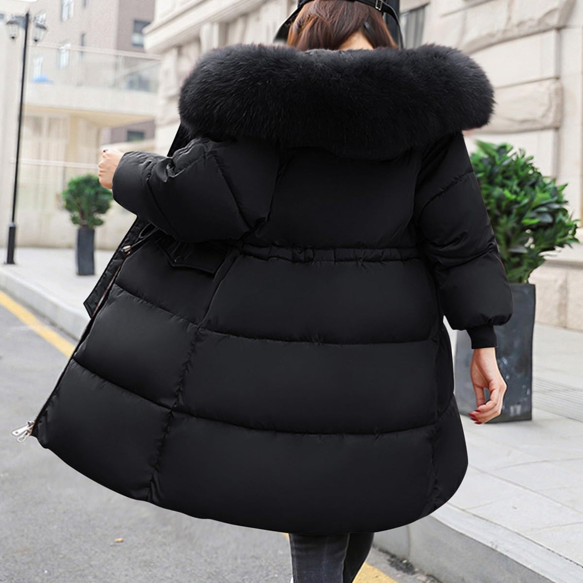 Women's Winter Puffer Jacket Warm Padded Coat for UK Daily Wear