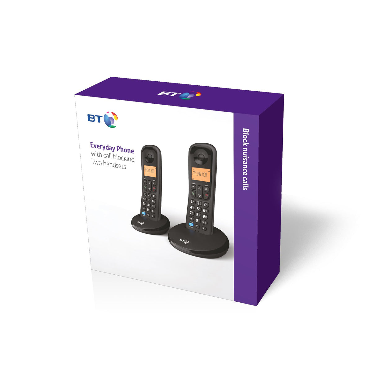 BT Everyday Cordless Landline House Phone, Home Phone, Basic Call Blocker, Do Not Disturb button, Single Handset Pack