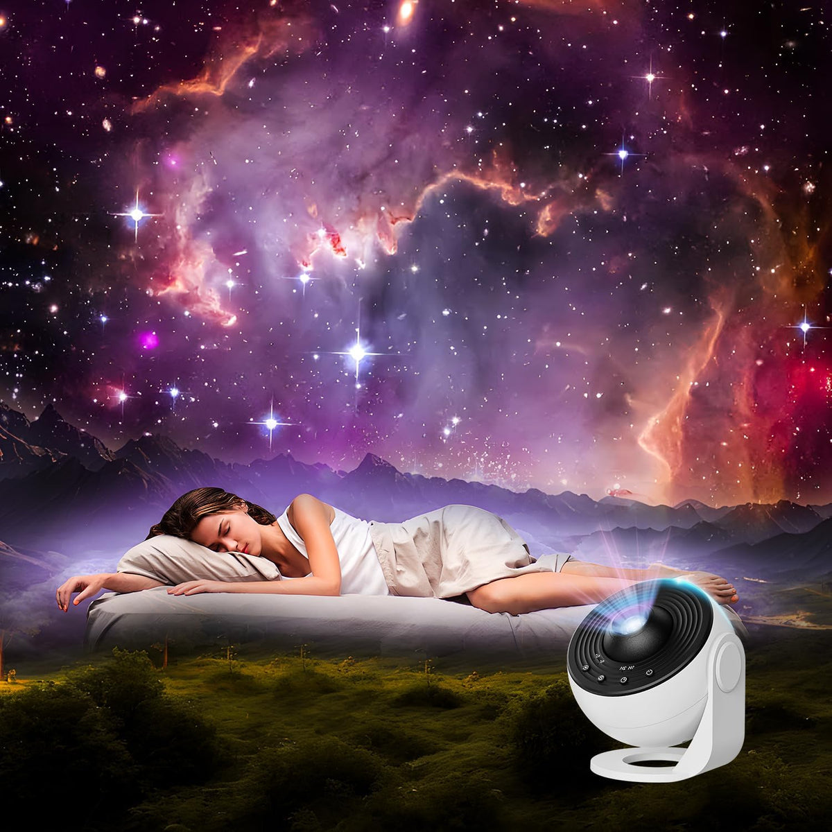 Planetarium Projector for Bedroom, 13 in 1 Galaxy Star Projector Light, Nebula Night Light with Timer, LED Space Galaxy Lamp Room Decor for Adults Kids, White